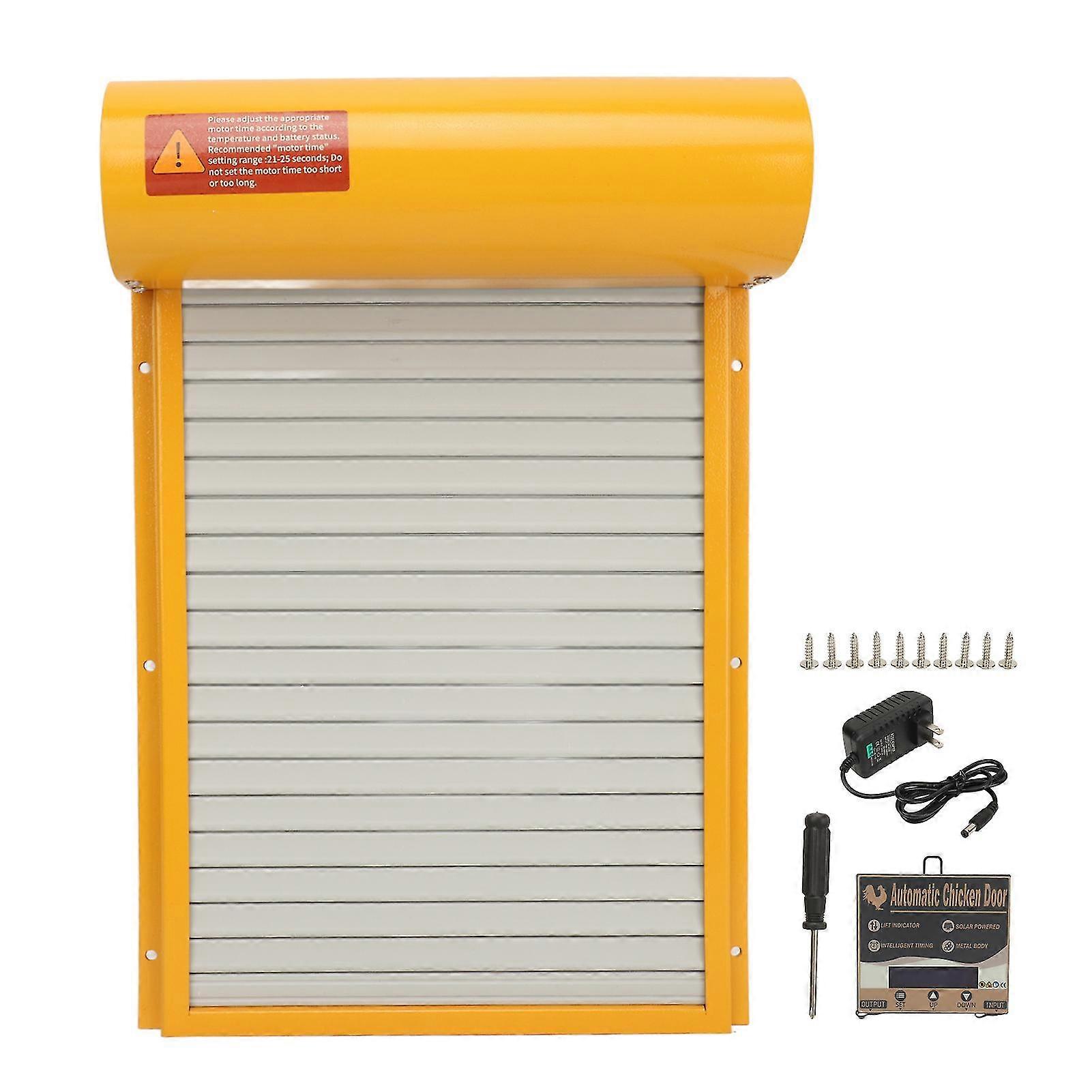 Automatic Chicken House Door Controller with LED Display Manual Mode for Ducks and Geese 100V-240V US Plug