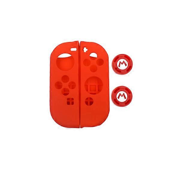 Nintend Switch Soft Silicone Protective Skin Case+2 Thumbstick Grips Joystick Caps Cover for Nintend Switch NS Joy-Con