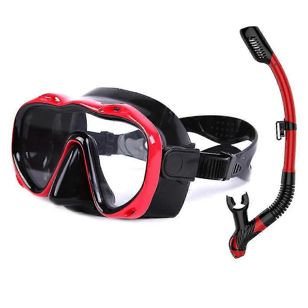 Swimming Snorkel Clear Wide View Goggles Set For Diving