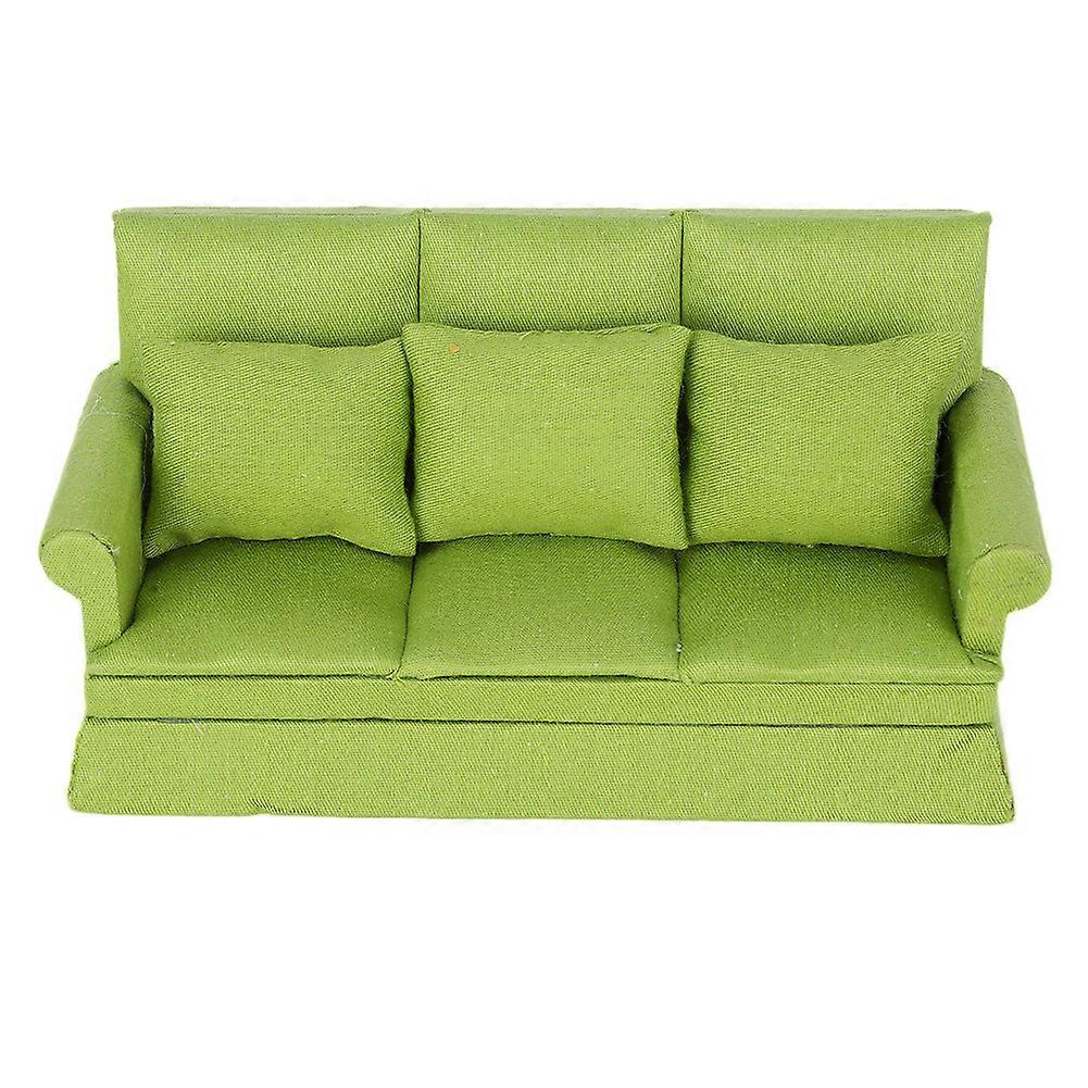 1:12 Nukkekoti minisohva 3kpl tyyny, olohuoneen kalusteet puiset nukkekodin sisustustarvikkeet