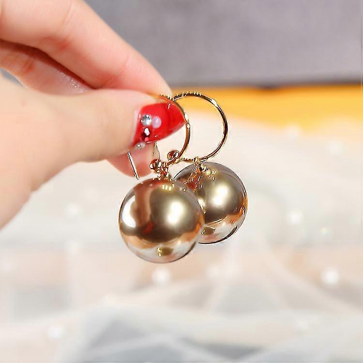 Silver Needle Pearl Earrings Long Simple Exaggerated Earrings