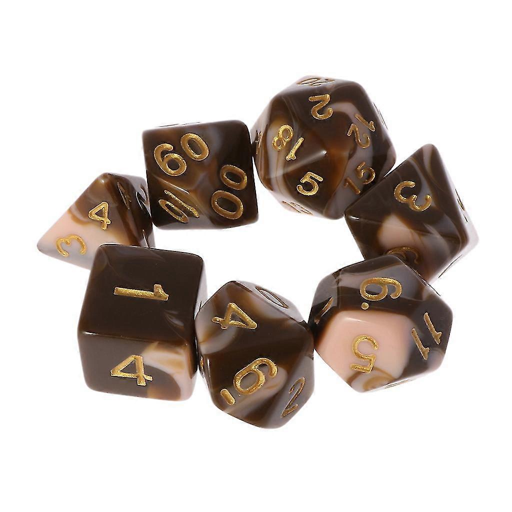 7pcs/set Sided Dice D4 D6 D8 D10 D12 D20 For RPG Poly Game