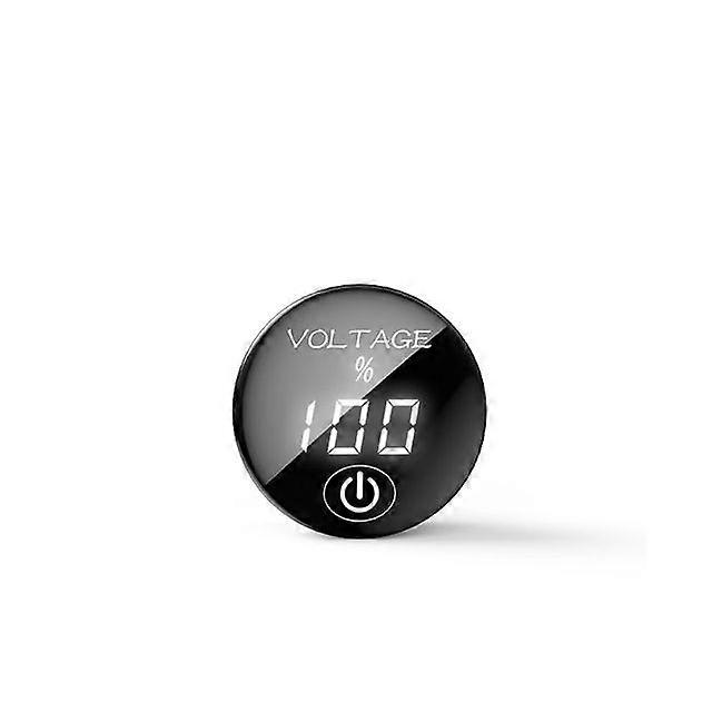 Car Motorcycle DC 5V-48V LED Panel Digital Voltage Meter Battery Capacity Display Voltmeter with Touch ON OFF Switch