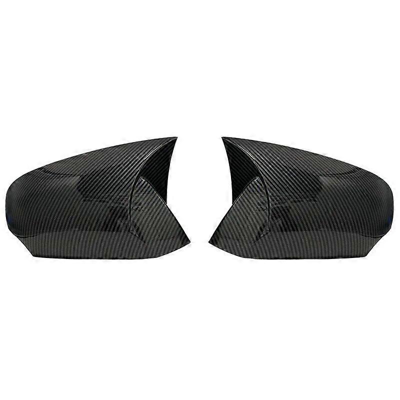 2pcs Side RearView Mirror Cover Caps Trim Gloss Black Carbon Fiber for For Renault Fluance iin 2010-2016 car Exterior StickersMotor Vehicle Mirrors
