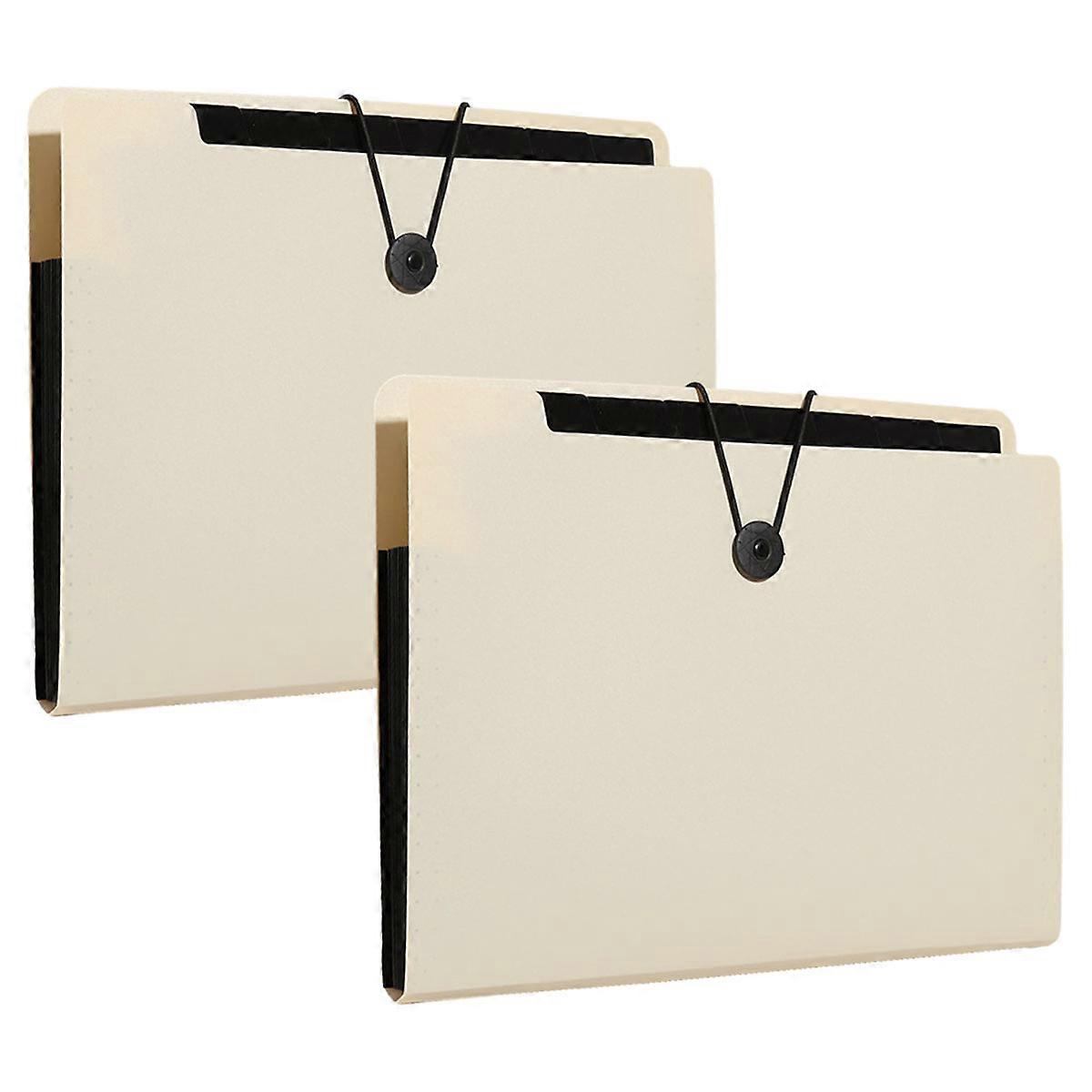 2-Piece Office File Folder Bag, Paper Organizer, Portable Storage Case