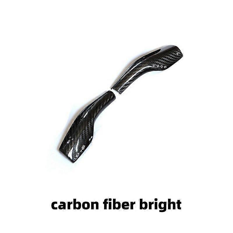 Column Shift Cover For TeslaModel 3/Y 2023 2022 Real Carbon Fiber 2pcs Protective Pick Cover Decorative Stickers Car Accessorie Vehicle Decor Accessor