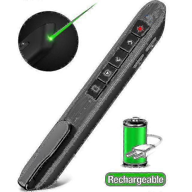 Rechargeable Wireless Presenter For Powerpoint Presentation Ppt Green Light Pointer Remote Control Presentation Clicker For Pc