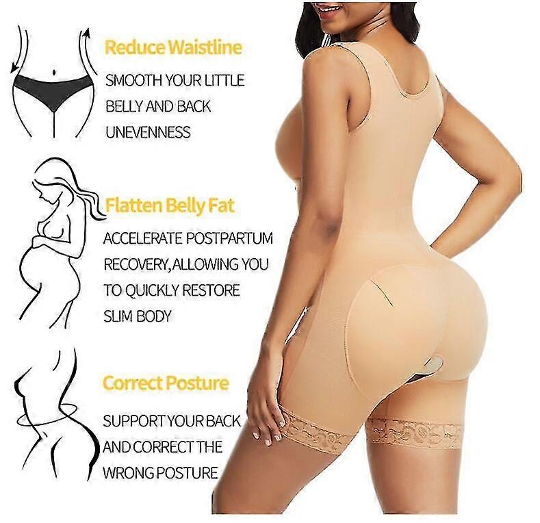 Kvinnors kroppsformande midjetränare bantningsunderkläder push up bodysuit