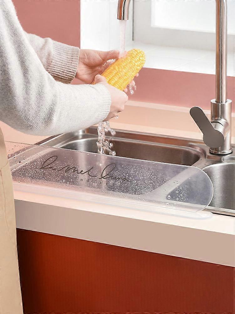 Pare-eau d’évier transparent anti-éclaboussures pour la cuisine - Gardez les vêtements et le comptoir au sec - Facile à installer et à nettoyer