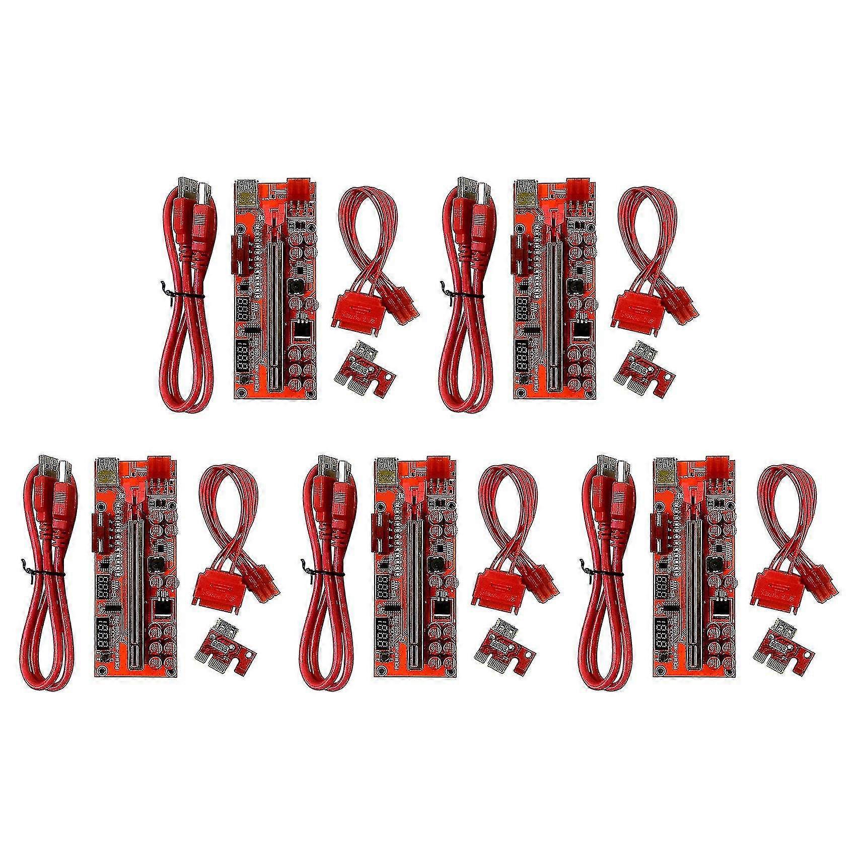 5pcs Pcie Graphics Card Extension Cable Ver018 Pro Usb3.0 Pci-e Riser Card Pci-e 1x To 16x Graphics