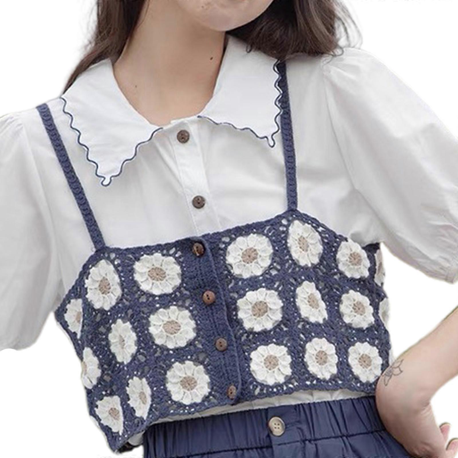 Women Korean Style Summer Sleeveless Sweater Vest Hollow Out