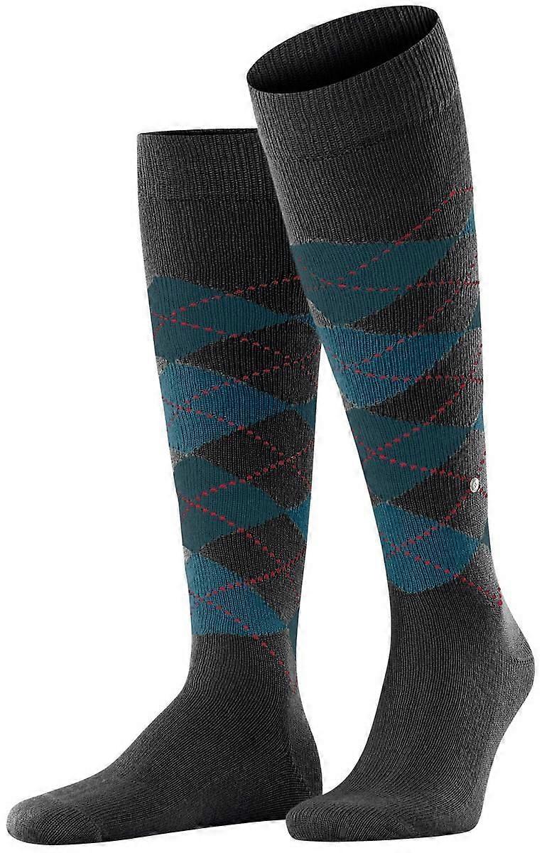 Burlington Preston Knee High Socks - Grey/Green