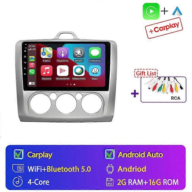 9 "4G Carplay DSP 2din Android 13 Autoradio Multimedia Video Player Navigation GPS für Ford Focus Exi AT 2004-2011