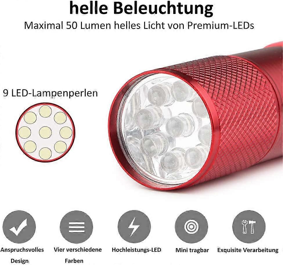 4Pcs Led Torch,Mini,Waterproof(Without Battery)