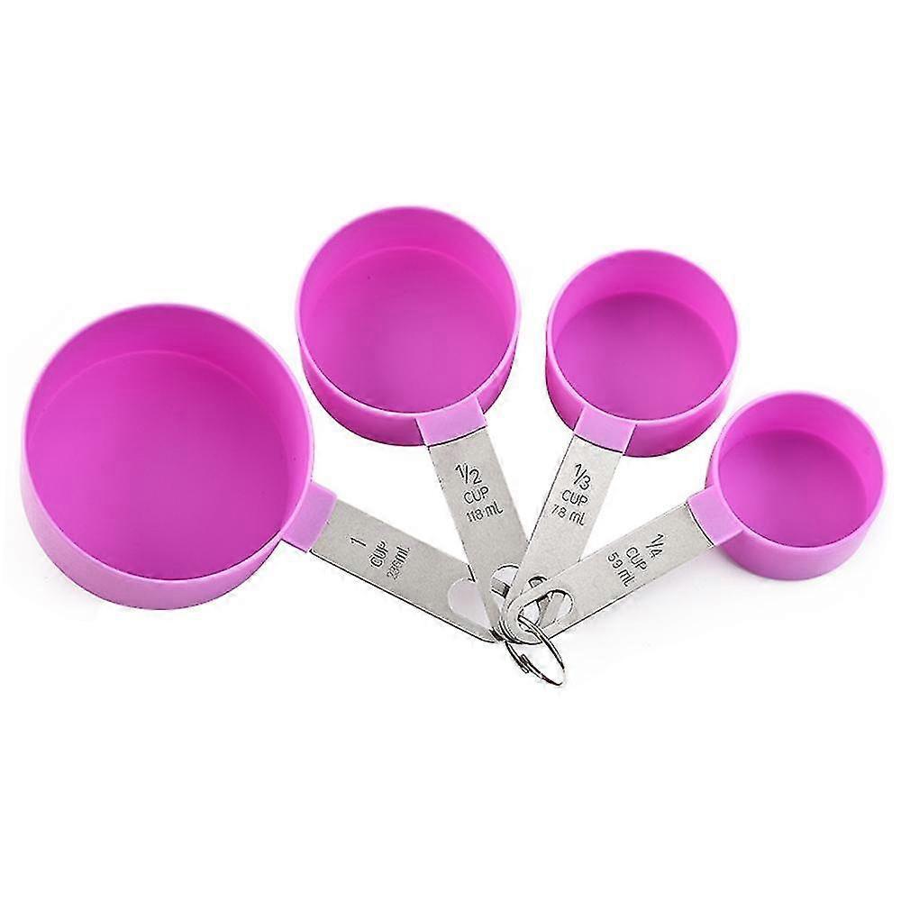 Stackable Stainless Steel Handle Measuring Cups For Measuring Dry And Liquid Ingredient-