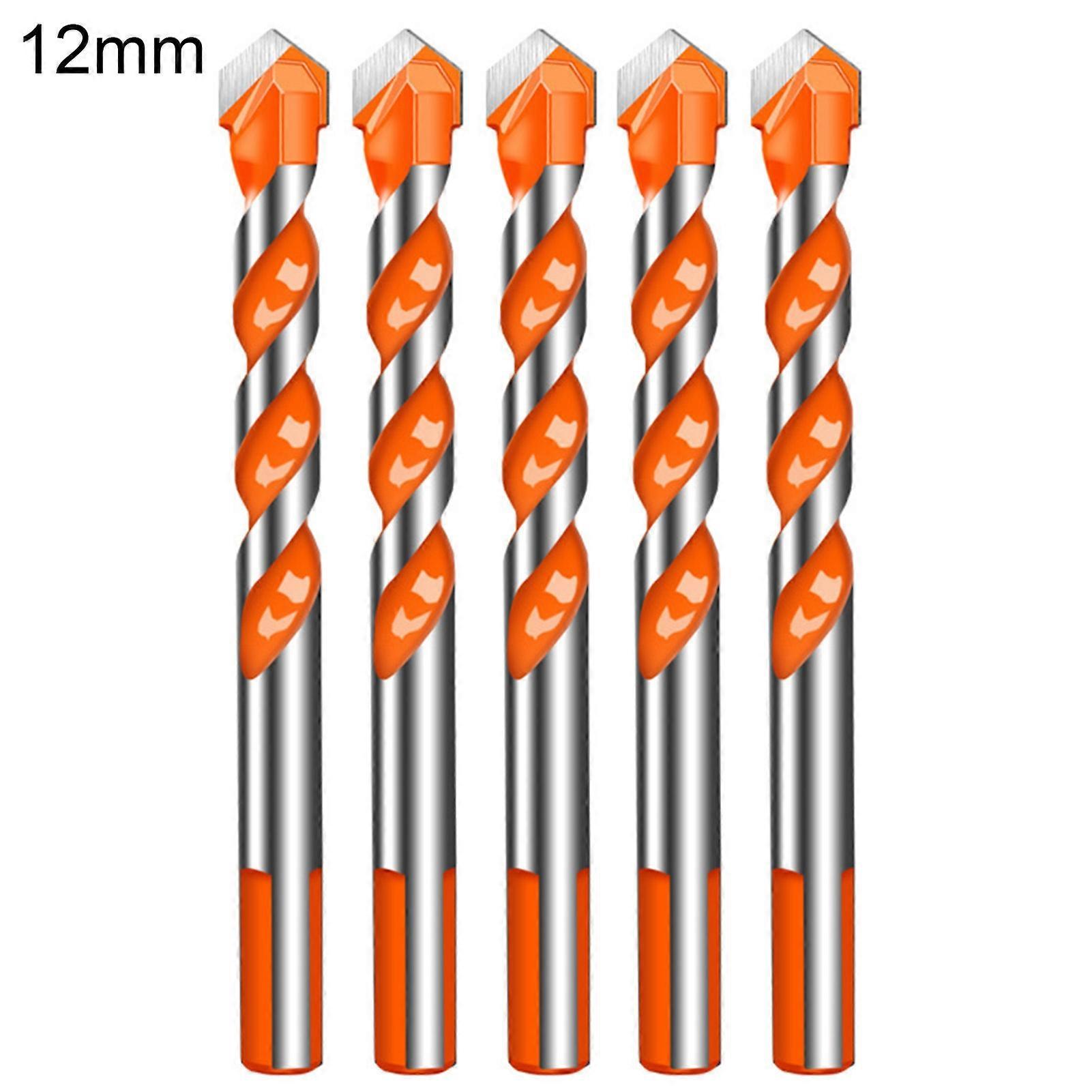 5/10Pcs Triangular Drill Bits Set Sharp Tip High Strength Hard Alloy Multifunctional Masonry Punching Drill Bits for Ceramic Tile Marble Concrete Meng