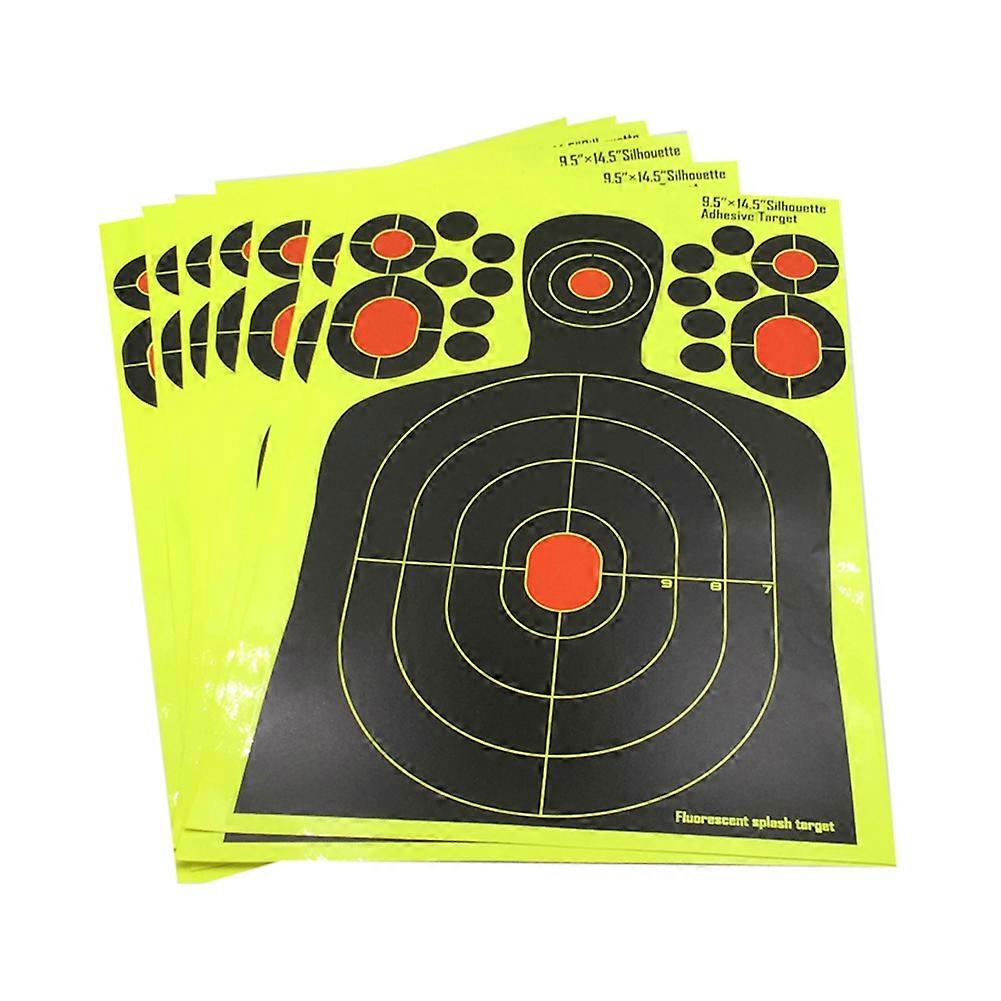 10PCS 25x37cm Reactive Adhesive Blast Targets with Splatter and Color Changing Effect