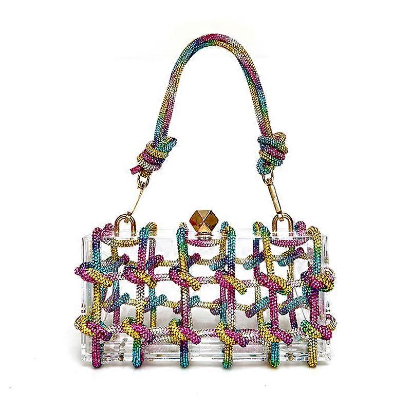 Clear Acrylic Bag Rhinestone Acrylic Clutch Crystal Evening Purses