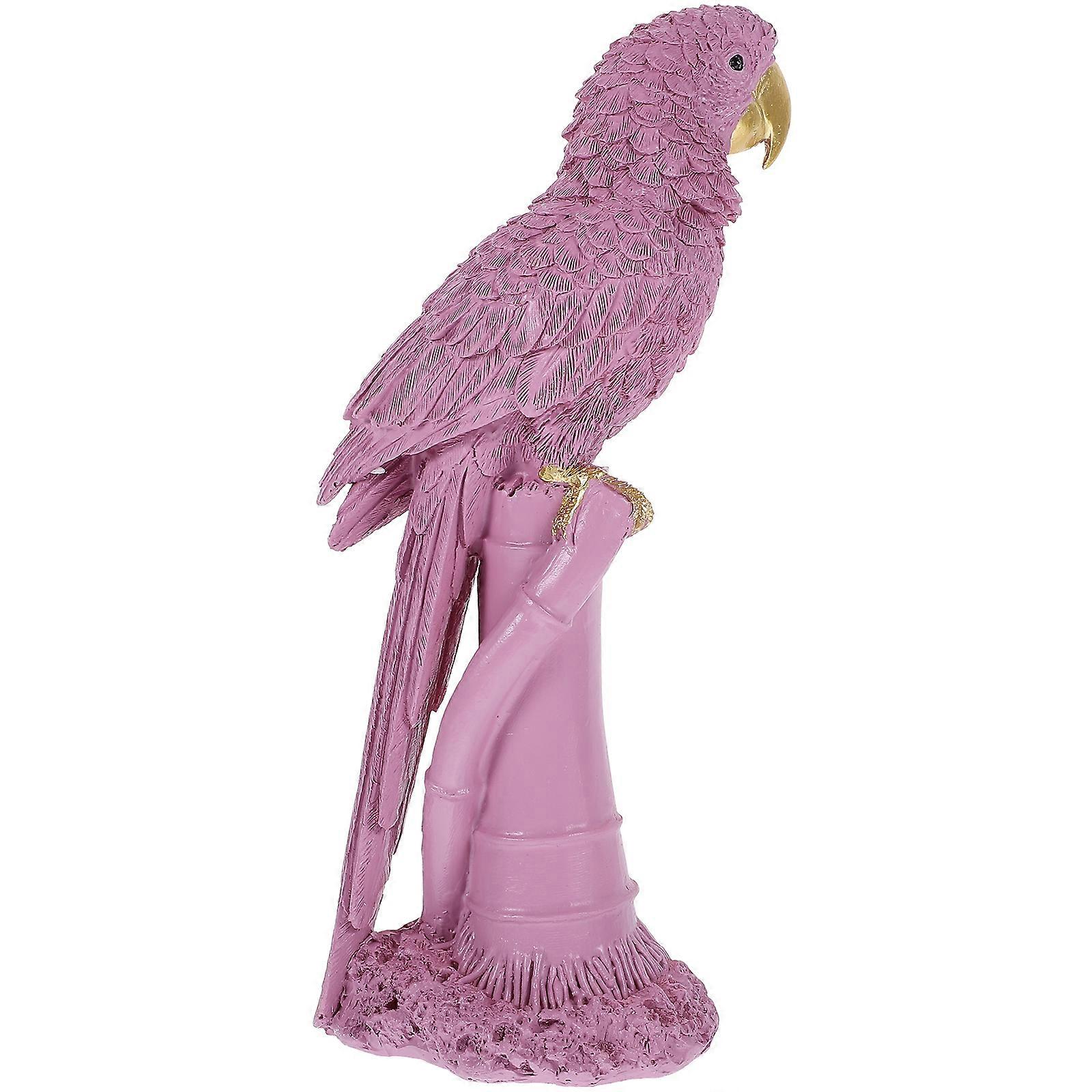 Resin Parrot Ornament Realistic Parrot Figurine Artificial Parrot Model Bird Ornament