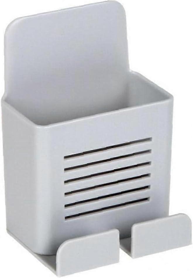 Control Holder Plastic Wall Mounted Punch-Free Remote Control Storage For Remote Mobile Phone Plug Holder Stand (Grey(1Pc)