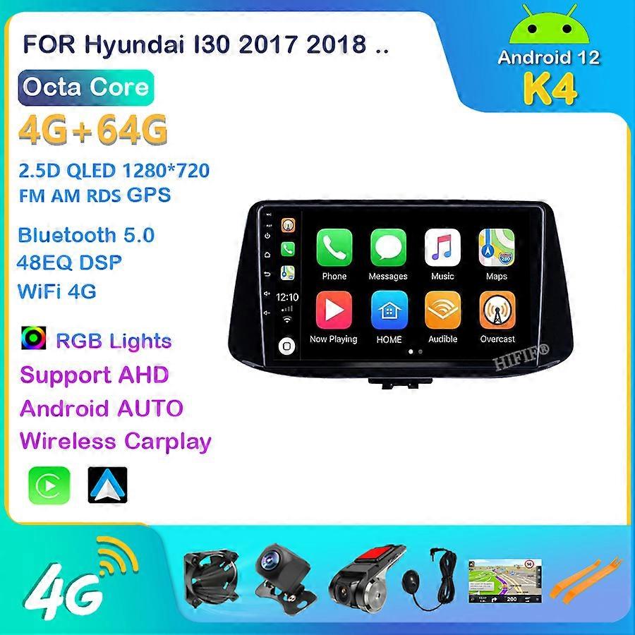 Carplay 2 Din Android 12 Car Radio For Hyundai I30 2017-2021 Car Gps Navigation Multimedia Audio Auto Head Unit Stereo Autoradio