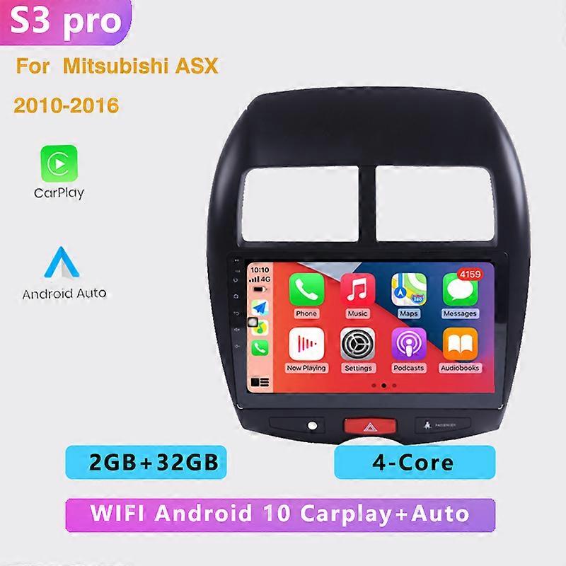 4+64G Auto Android Car Radio Multimedia Player Carplay GPS navigation DSP RDS 2 Din No DVD For Mitsubishi ASX 2010 2011-2016