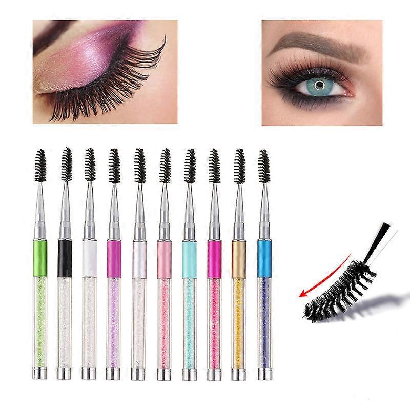 3 stk øjenvippekam makeupbørste sort + sølv + lilla