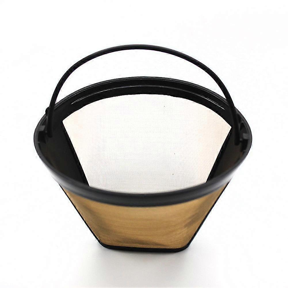 Reusable Permanent Cone Shape Handled Coffee Filter Stainless Mesh