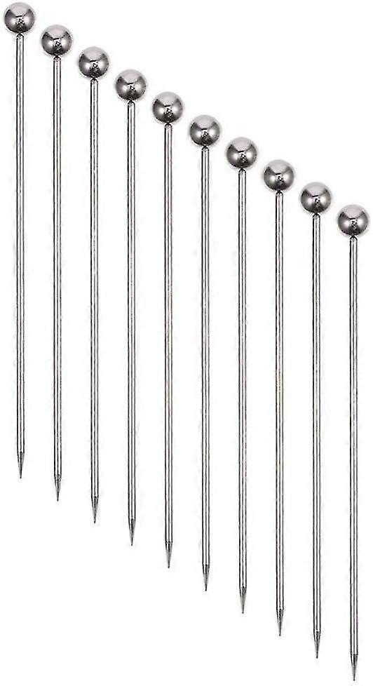 50 peças de aço inoxidável coquetel picks 4,3 polegadas metal martini picks
