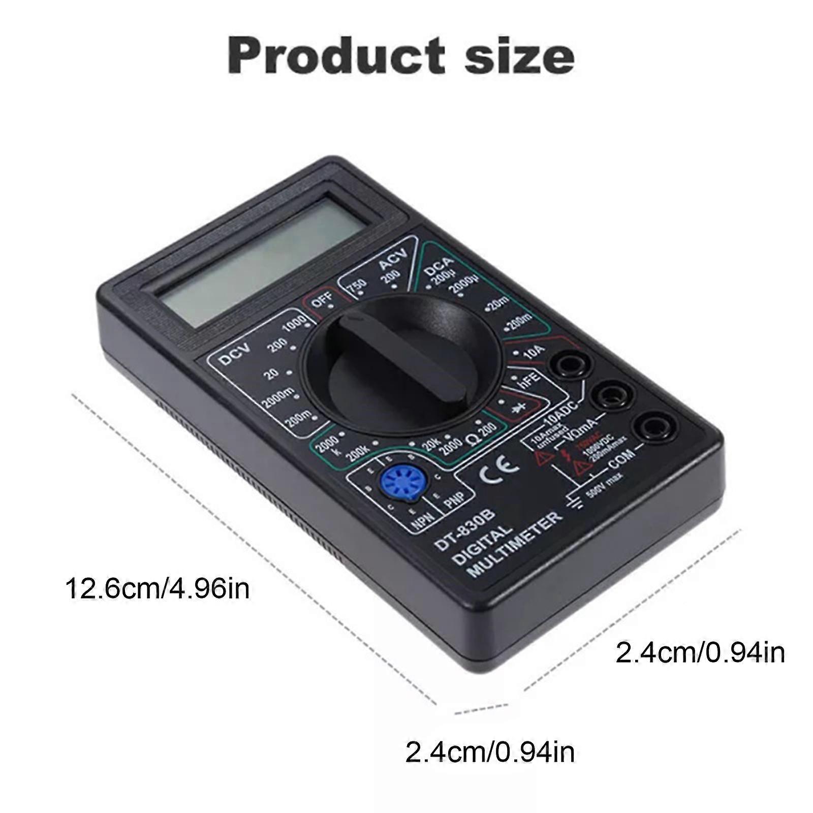 Neu angekommen Messgeräte Multimeter Sonde Ohm Volt Ampere Tester Spannung Widerstand Strom 12 x 7 x 2 cm ABS DT830G Voltmeter