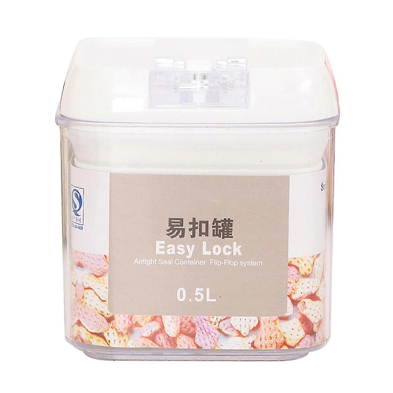 Food Sealed Jar Airtight Containers Easy-to-Buckle Design BPA-Free Plastic Canisters with Lids Stackable Kitchen Organization for Cereal Flour Sugar S