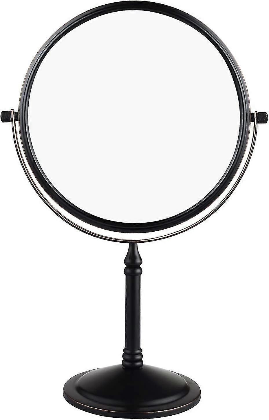 Freestanding Tabletop Makeup Mirror 8 Inch Double Sided 1x 3 X Magnification 360 Degree Swivel Cosmetic Vanity Magnifying Mirror For Table Desk Finish