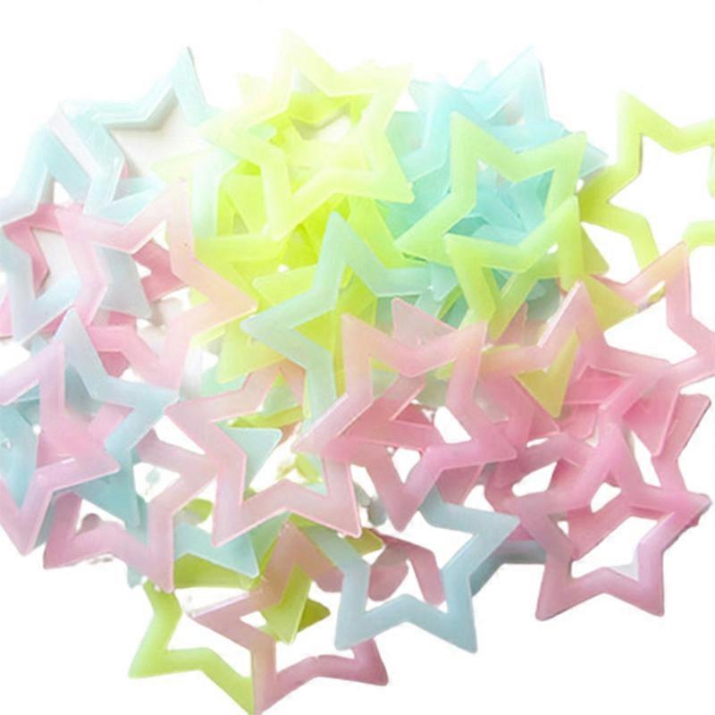 40Pcs/100Pcs Wall Stickers Star Shape 3D Effect Vivid Pattern Background Decoration Wall Decal Sticker JIKAIX