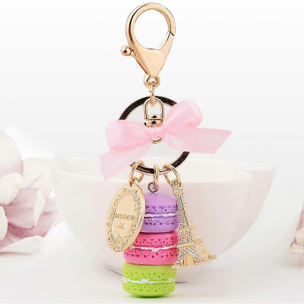 Colorful Cute Macaron Keychain, Macaron Charm Keychain, Bag Decoration