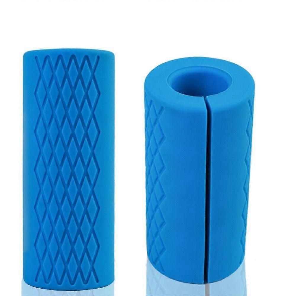 Barbell Grip Bar Stress Relieve Dumbbell Grip Silicone Bar Handle Pull Up 1pair