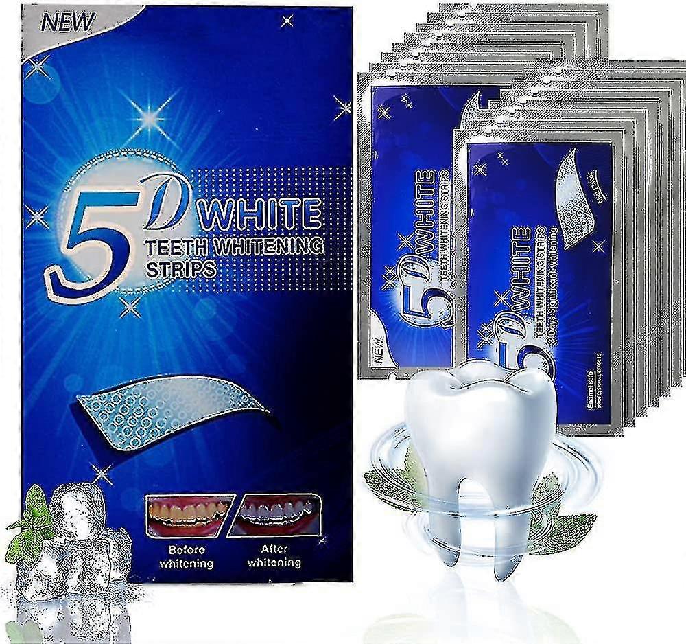 7/14 Pairs Teeth Whitening Strips 5d, Safe And Effective Kit