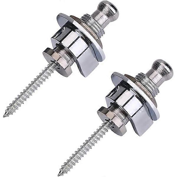 Remlås Gitarr Remlås Metall 2st Metallgitarr Anti-slip Strap Lock Reservdel för elgitarr