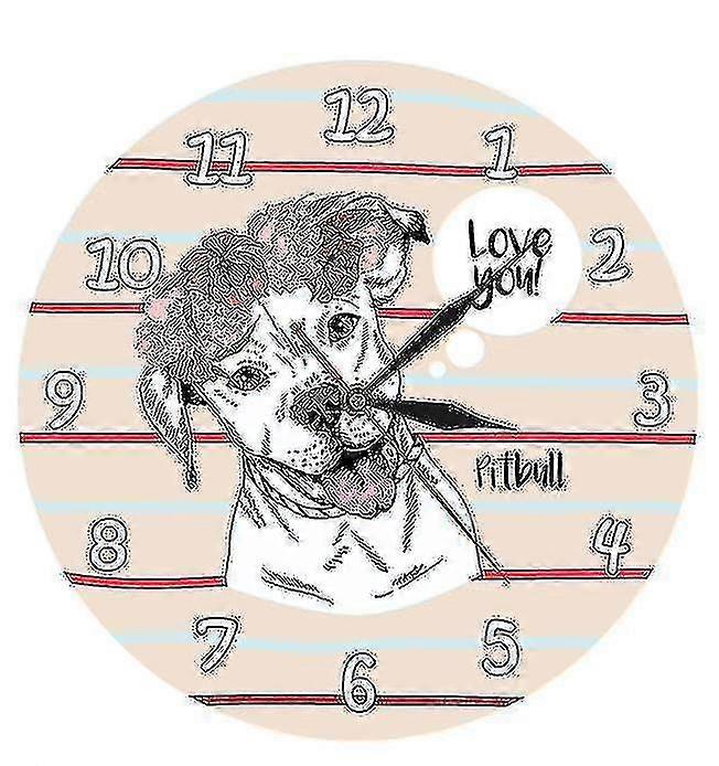 Simple Bulldog Cartoon Wall Clock