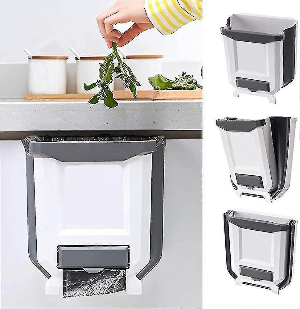 Foldable Kitchen Trash Bin Kitchen Hanging Garbage Bins Folded Trash Bins Waste