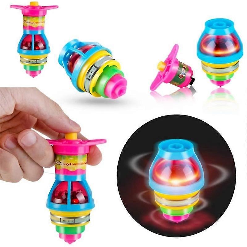 1Pcs Toupie Flash Lumineuse Toupie Jouet Haut Coloré Éjection Jouet Clignotant Led Gyroscope Enfants Jouets Classiques