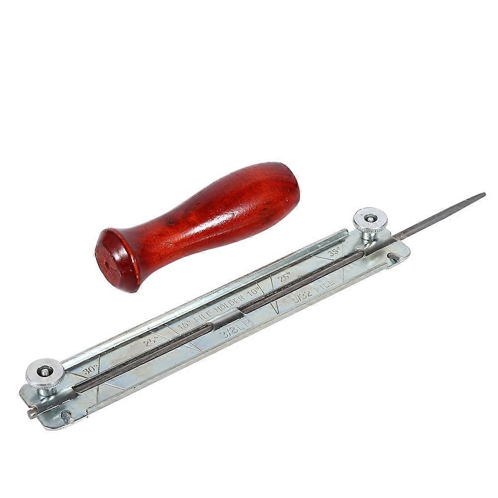 1x Chainsaw Saw Chain File & Filing Sharpening Kits with Wooden Holder Tool (4.0mm)