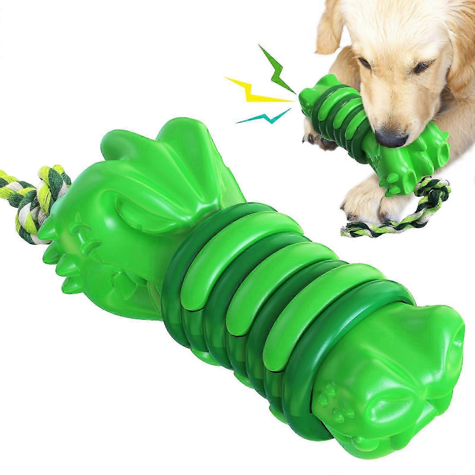 GYL-01 Dog Chew Toy Puppy Teething Chew Tool Pet Dog Vocal Sound Chew Toy with Rope for Training and Cleaning Teeth (BPA-free, FDA Certified) - Yellow