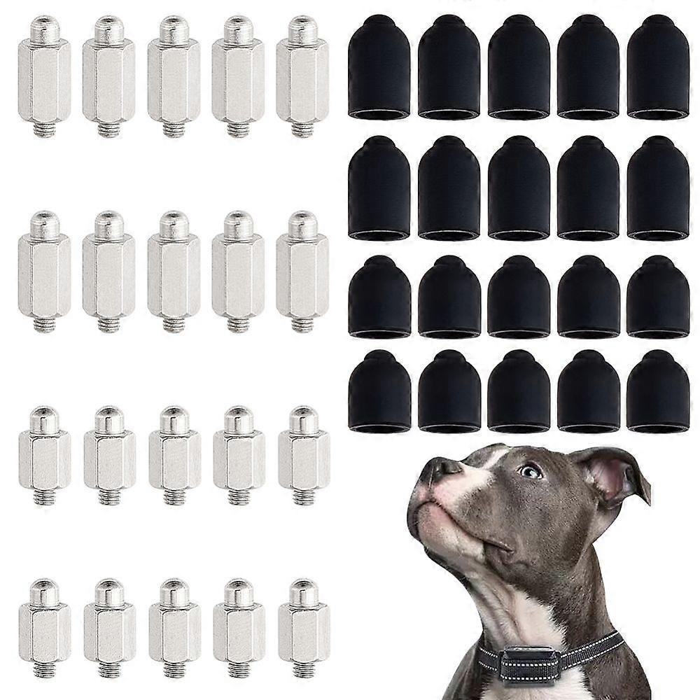 20Pcs Iron Hexagon Nuts Connection Threaded Column with 20Pcs Silicone Thumb Grip Caps Platinum 13~16x6x6mm