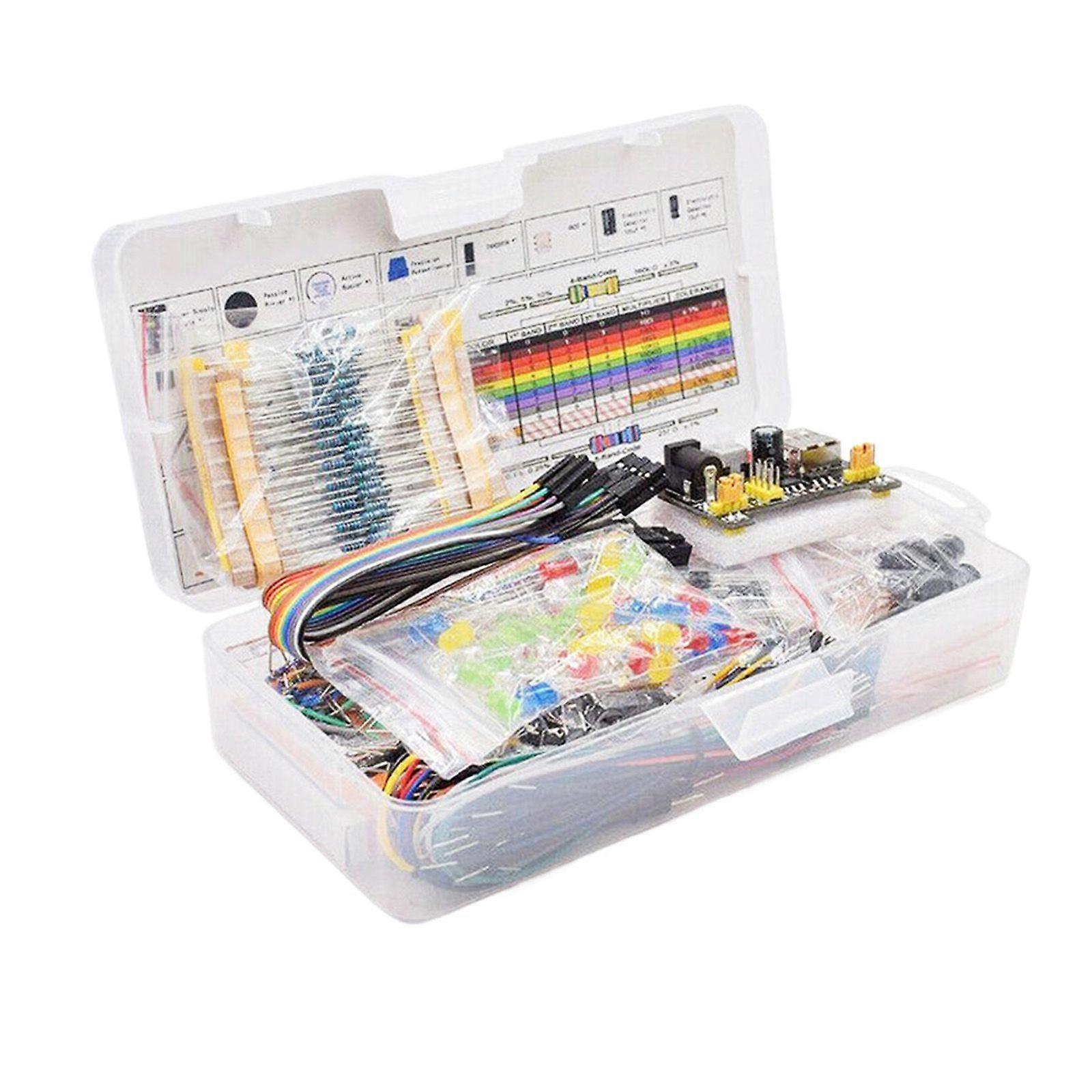 830Pcs DIY Electronic Starter Kit for Arduino UNO R3 with Breadboard Component