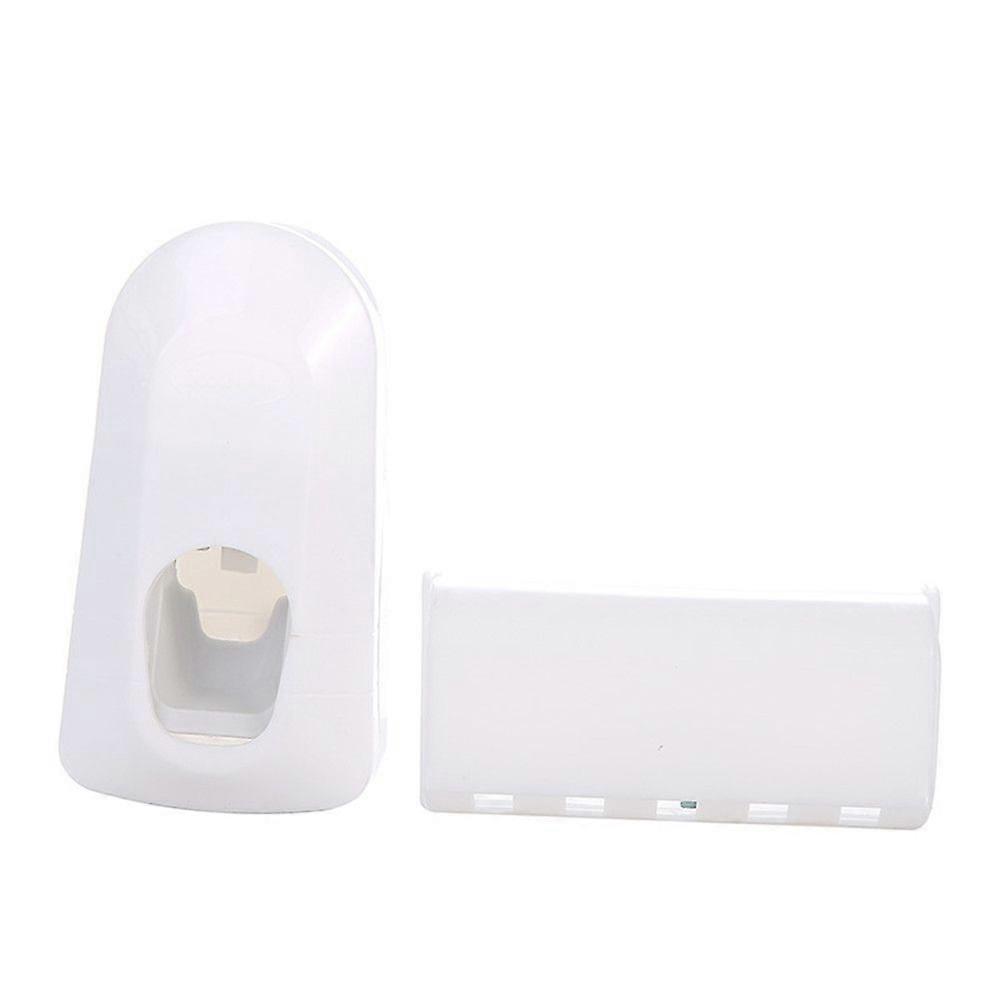 Useful Plastic Wall mounted Toothbrush Rack Holder Set Bathroom Household(White)