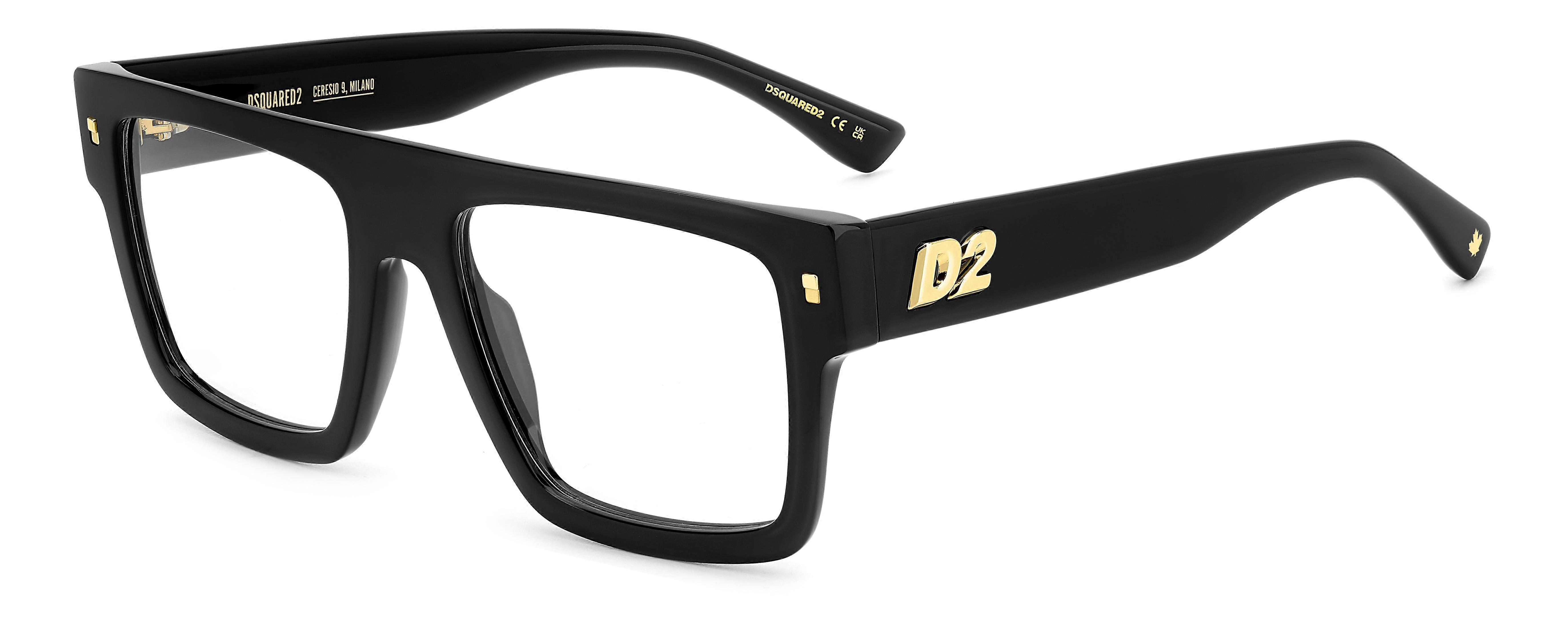 Montatura per occhiali DSQUARED2 D2 0147 807 NERO 54/19/145 UOMO