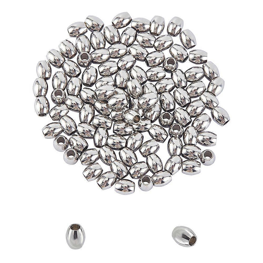 about 100pcs Barrel Spacer Beads 1.8mm Small Hole Stainless Steel Loose Beads Metal Beading Spacers Smooth Surface Beads Finding for DIY Jewelry Makin
