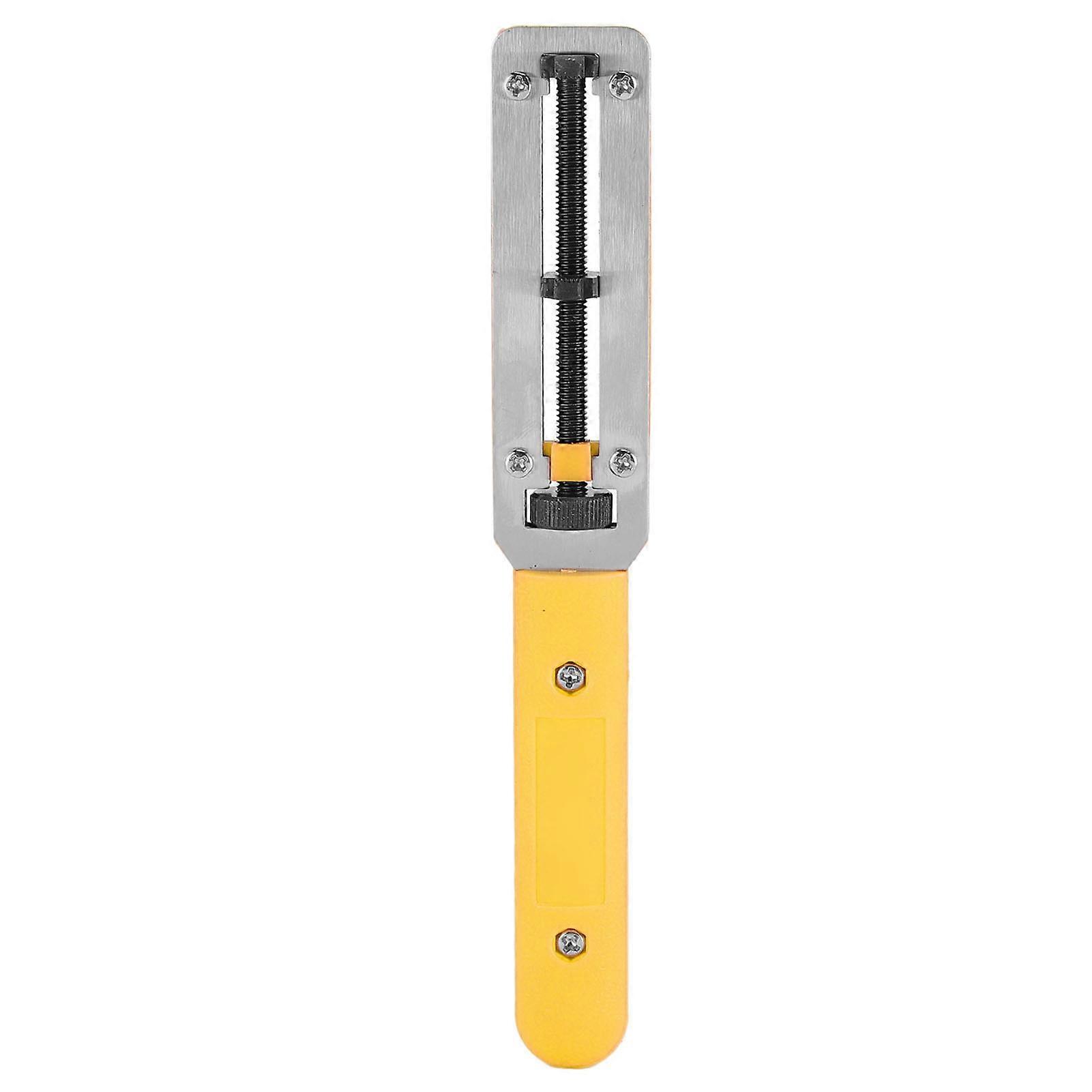Efficient Watch Back Remover Tool: Alloy Steel Opener with Yellow Handle for Easy Battery Replacement