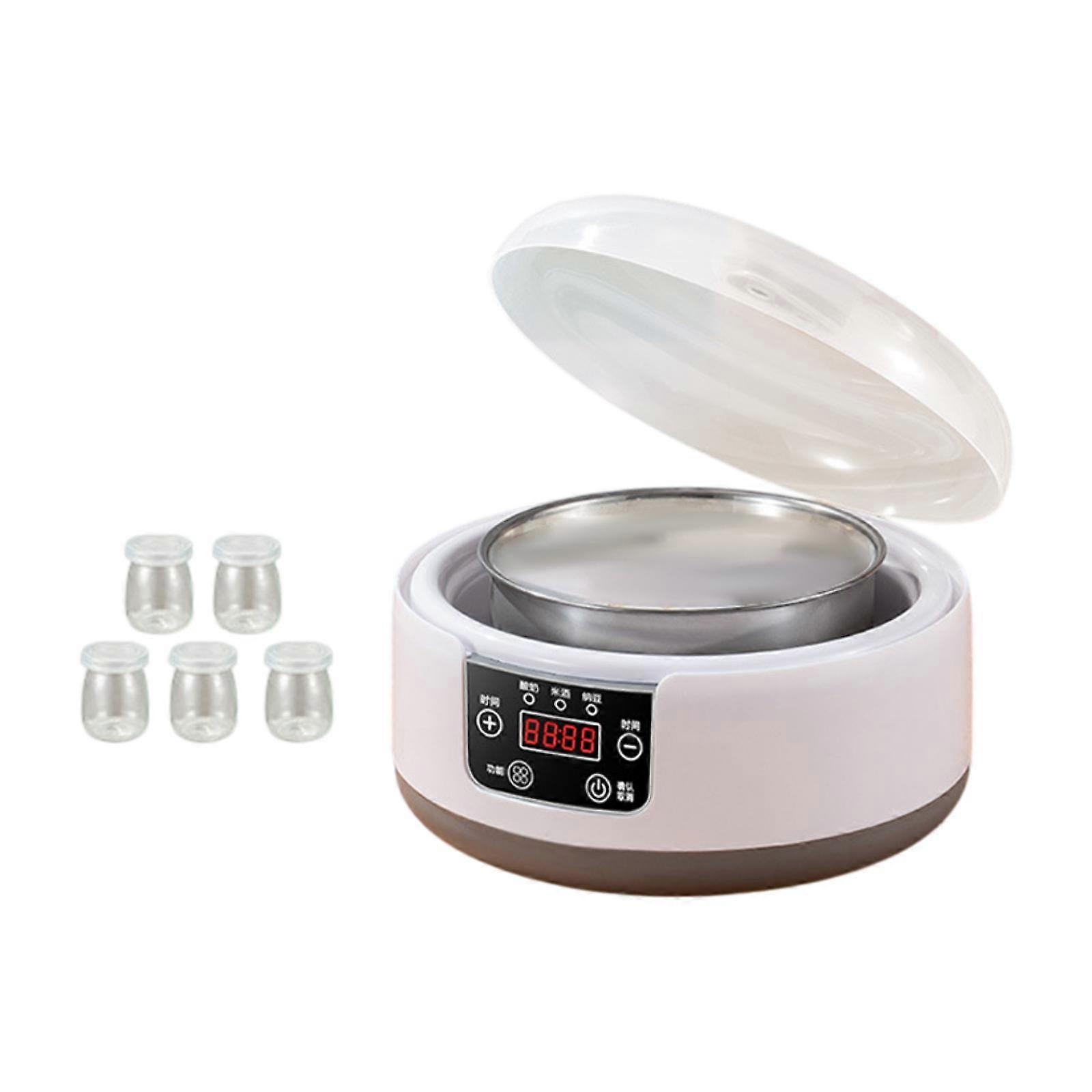 Yogurt Maker DIY Natto Maker Constant Temperature Control with 5 Glass Jars