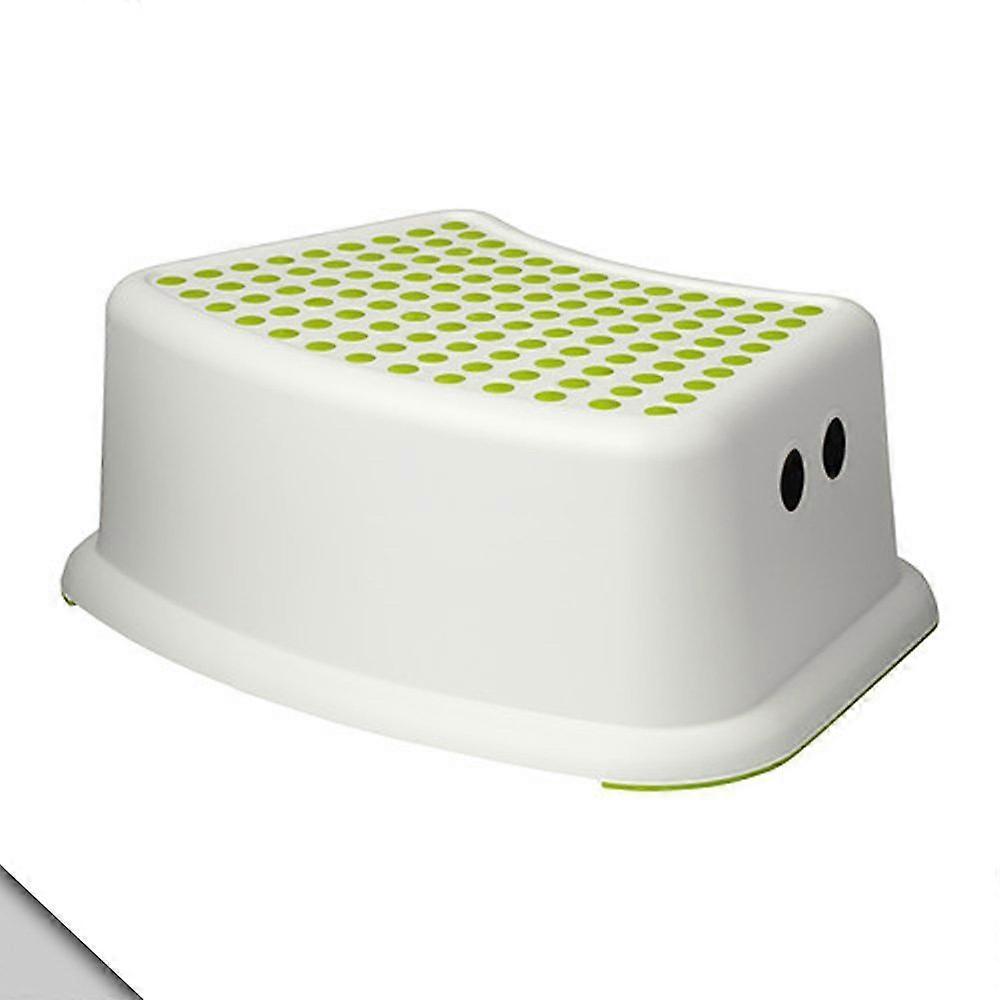 Green & White Design Stool for Playtime Learning, Kids' Furniture, Compact Size, Durable Material
